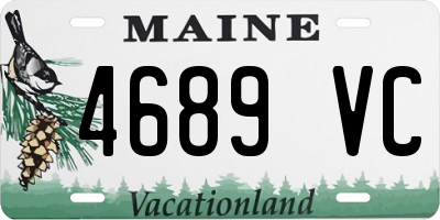 ME license plate 4689VC