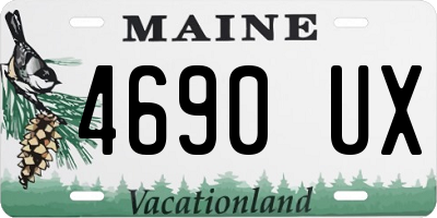 ME license plate 4690UX