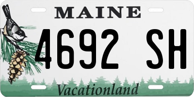 ME license plate 4692SH