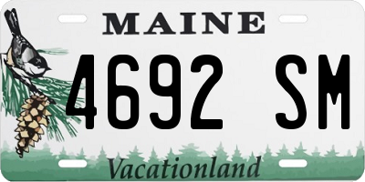 ME license plate 4692SM