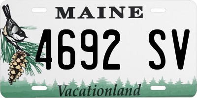 ME license plate 4692SV