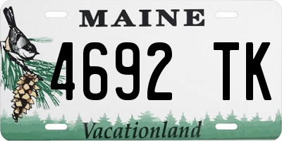 ME license plate 4692TK