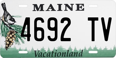 ME license plate 4692TV