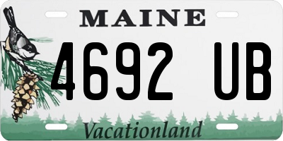 ME license plate 4692UB