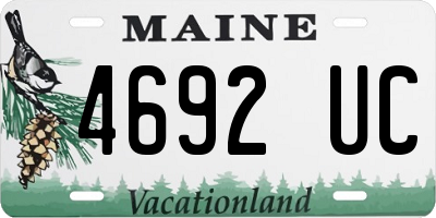 ME license plate 4692UC