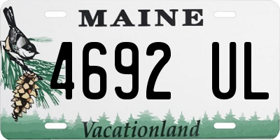 ME license plate 4692UL