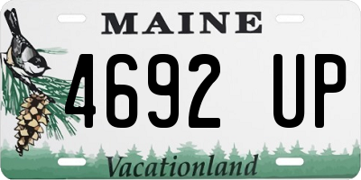 ME license plate 4692UP
