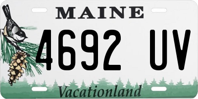 ME license plate 4692UV