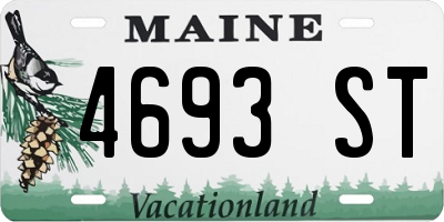 ME license plate 4693ST