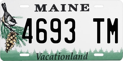 ME license plate 4693TM