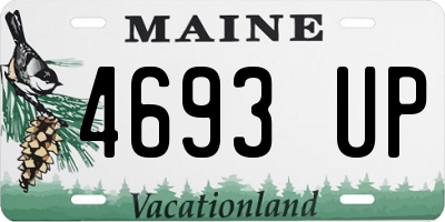 ME license plate 4693UP