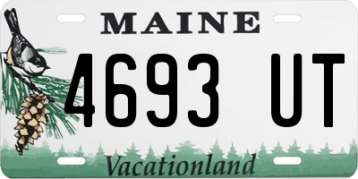 ME license plate 4693UT