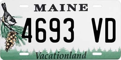 ME license plate 4693VD
