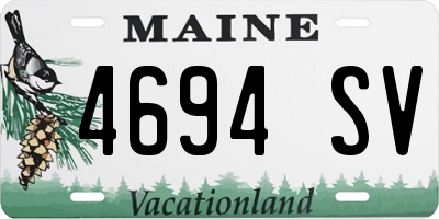 ME license plate 4694SV