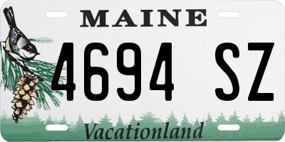 ME license plate 4694SZ
