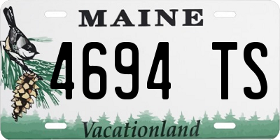 ME license plate 4694TS