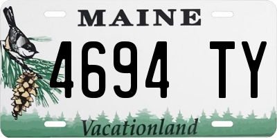 ME license plate 4694TY