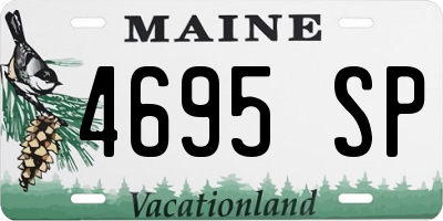 ME license plate 4695SP