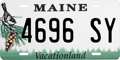 ME license plate 4696SY