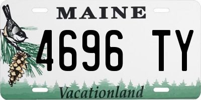ME license plate 4696TY