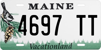 ME license plate 4697TT