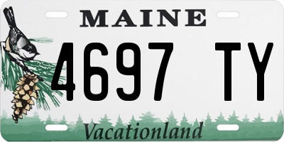 ME license plate 4697TY