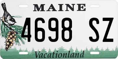 ME license plate 4698SZ