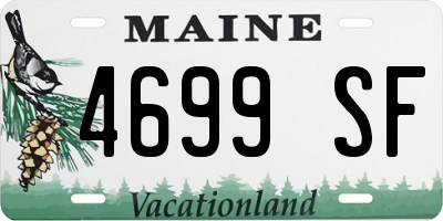 ME license plate 4699SF