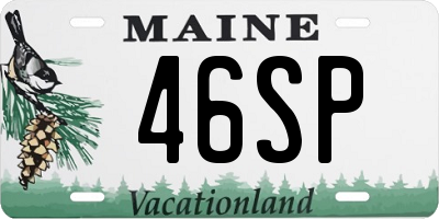 ME license plate 46SP