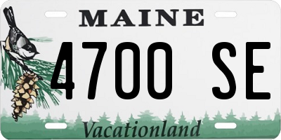 ME license plate 4700SE