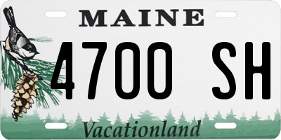 ME license plate 4700SH