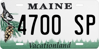 ME license plate 4700SP