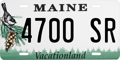 ME license plate 4700SR