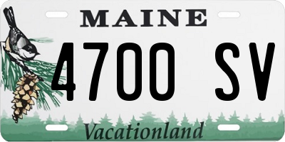 ME license plate 4700SV
