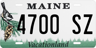 ME license plate 4700SZ