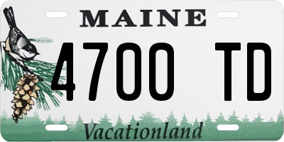 ME license plate 4700TD
