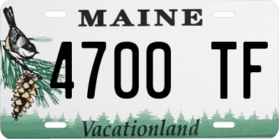 ME license plate 4700TF