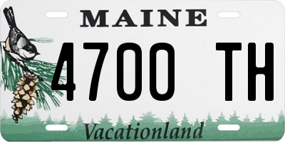 ME license plate 4700TH