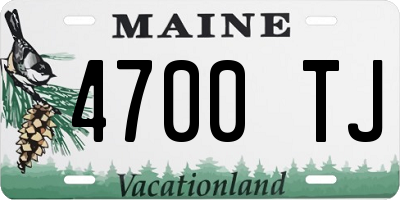 ME license plate 4700TJ