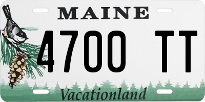 ME license plate 4700TT