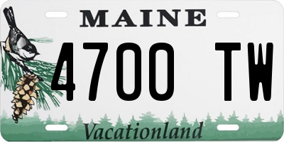 ME license plate 4700TW