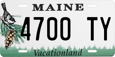 ME license plate 4700TY