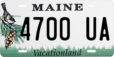ME license plate 4700UA