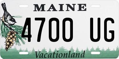 ME license plate 4700UG