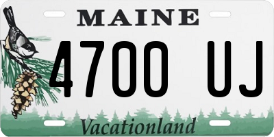 ME license plate 4700UJ