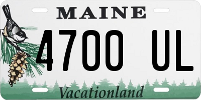 ME license plate 4700UL