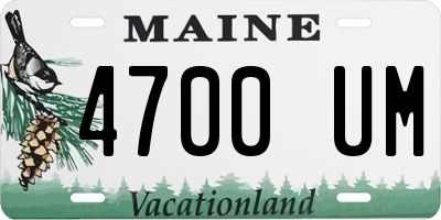 ME license plate 4700UM