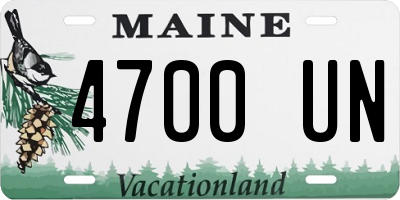 ME license plate 4700UN