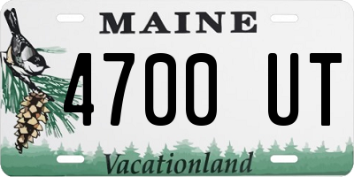 ME license plate 4700UT