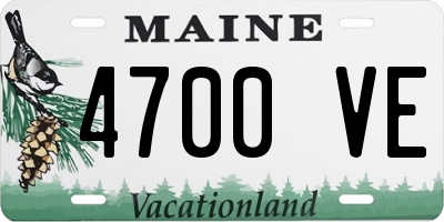 ME license plate 4700VE